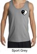 Mens Yoga Tanktop Yin Yang Heart Pocket Print Tank Top