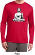 Mens Yoga Tee At Peace Buddha Dry Wicking Long Sleeve