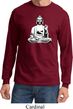 Mens Yoga Tee At Peace Buddha Long Sleeve
