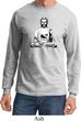 Mens Yoga Tee At Peace Buddha Long Sleeve