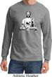 Mens Yoga Tee At Peace Buddha Long Sleeve