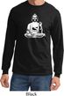 Mens Yoga Tee At Peace Buddha Long Sleeve