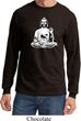 Mens Yoga Tee At Peace Buddha Long Sleeve