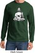 Mens Yoga Tee At Peace Buddha Long Sleeve