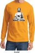 Mens Yoga Tee At Peace Buddha Long Sleeve