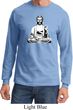 Mens Yoga Tee At Peace Buddha Long Sleeve