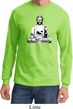 Mens Yoga Tee At Peace Buddha Long Sleeve