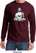 Mens Yoga Tee At Peace Buddha Long Sleeve