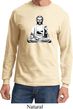 Mens Yoga Tee At Peace Buddha Long Sleeve