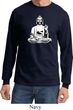 Mens Yoga Tee At Peace Buddha Long Sleeve