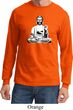Mens Yoga Tee At Peace Buddha Long Sleeve