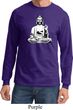Mens Yoga Tee At Peace Buddha Long Sleeve