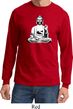 Mens Yoga Tee At Peace Buddha Long Sleeve