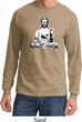 Mens Yoga Tee At Peace Buddha Long Sleeve