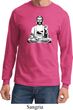 Mens Yoga Tee At Peace Buddha Long Sleeve