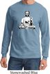 Mens Yoga Tee At Peace Buddha Long Sleeve
