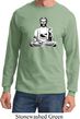 Mens Yoga Tee At Peace Buddha Long Sleeve