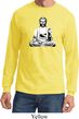 Mens Yoga Tee At Peace Buddha Long Sleeve