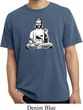 Mens Yoga Tee At Peace Buddha Pigment Dyed T-shirt