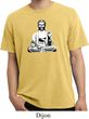 Mens Yoga Tee At Peace Buddha Pigment Dyed T-shirt