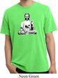 Mens Yoga Tee At Peace Buddha Pigment Dyed T-shirt