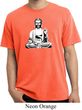 Mens Yoga Tee At Peace Buddha Pigment Dyed T-shirt