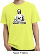 Mens Yoga Tee At Peace Buddha Pigment Dyed T-shirt