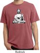 Mens Yoga Tee At Peace Buddha Pigment Dyed T-shirt
