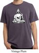 Mens Yoga Tee At Peace Buddha Pigment Dyed T-shirt