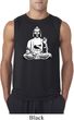 Mens Yoga Tee At Peace Buddha Sleeveless Shirt