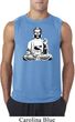 Mens Yoga Tee At Peace Buddha Sleeveless Shirt
