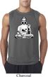 Mens Yoga Tee At Peace Buddha Sleeveless Shirt