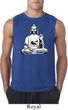 Mens Yoga Tee At Peace Buddha Sleeveless Shirt