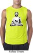 Mens Yoga Tee At Peace Buddha Sleeveless Shirt