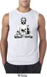 Mens Yoga Tee At Peace Buddha Sleeveless Shirt