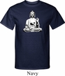Mens Yoga Tee At Peace Buddha Tall T-shirt