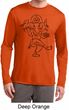 Mens Yoga Tee Black Sketch Ganesha Dry Wicking Long Sleeve