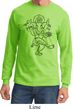 Mens Yoga Tee Black Sketch Ganesha Long Sleeve