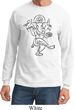 Mens Yoga Tee Black Sketch Ganesha Long Sleeve
