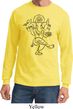 Mens Yoga Tee Black Sketch Ganesha Long Sleeve