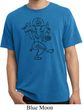Mens Yoga Tee Black Sketch Ganesha Pigment Dyed T-shirt