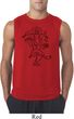 Mens Yoga Tee Black Sketch Ganesha Sleeveless Shirt