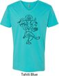 Mens Yoga Tee Black Sketch Ganesha V-neck Shirt