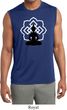 Mens Yoga Tee Buddha Lotus Pose Dry Wicking Sleeveless Shirt
