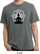 Mens Yoga Tee Buddha Lotus Pose Pigment Dyed T-shirt