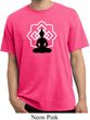 Mens Yoga Tee Buddha Lotus Pose Pigment Dyed T-shirt
