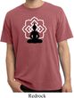 Mens Yoga Tee Buddha Lotus Pose Pigment Dyed T-shirt