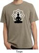 Mens Yoga Tee Buddha Lotus Pose Pigment Dyed T-shirt