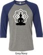 Mens Yoga Tee Buddha Lotus Pose Raglan Shirt