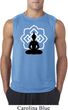 Mens Yoga Tee Buddha Lotus Pose Sleeveless Shirt